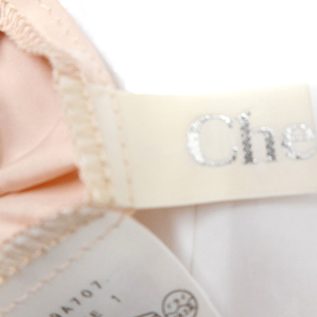 チェスティ Chesty 刺繍 チュール スカート ギャザー フレア ロング 1 サーモンピンク /FT15 レディース_画像3