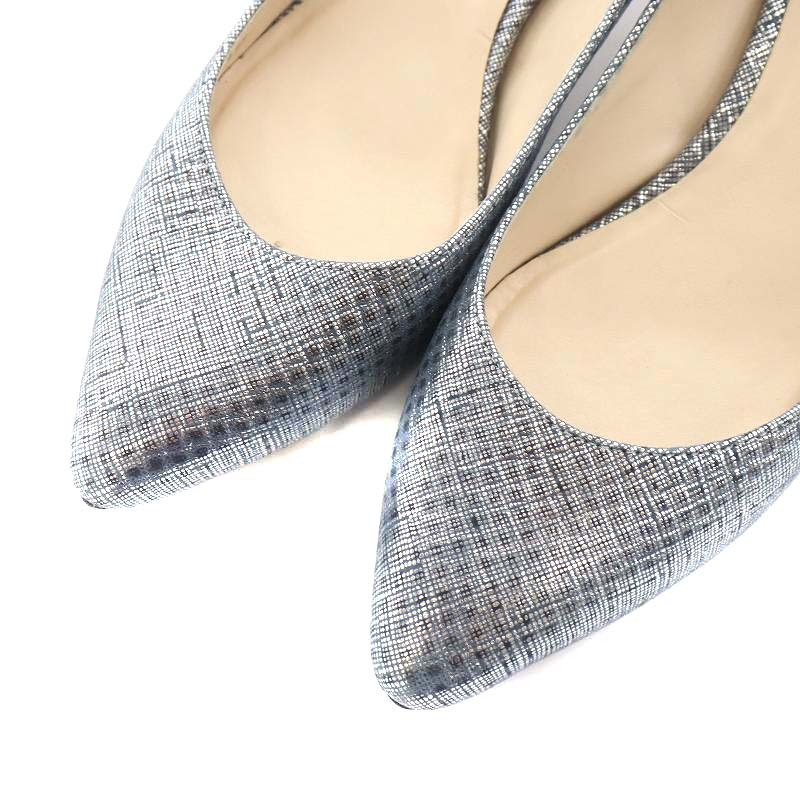  Cole Haan COLE HAAN pumps heel po Inte dotu lame 6B 23.0cm silver color /AN33 #OF lady's 