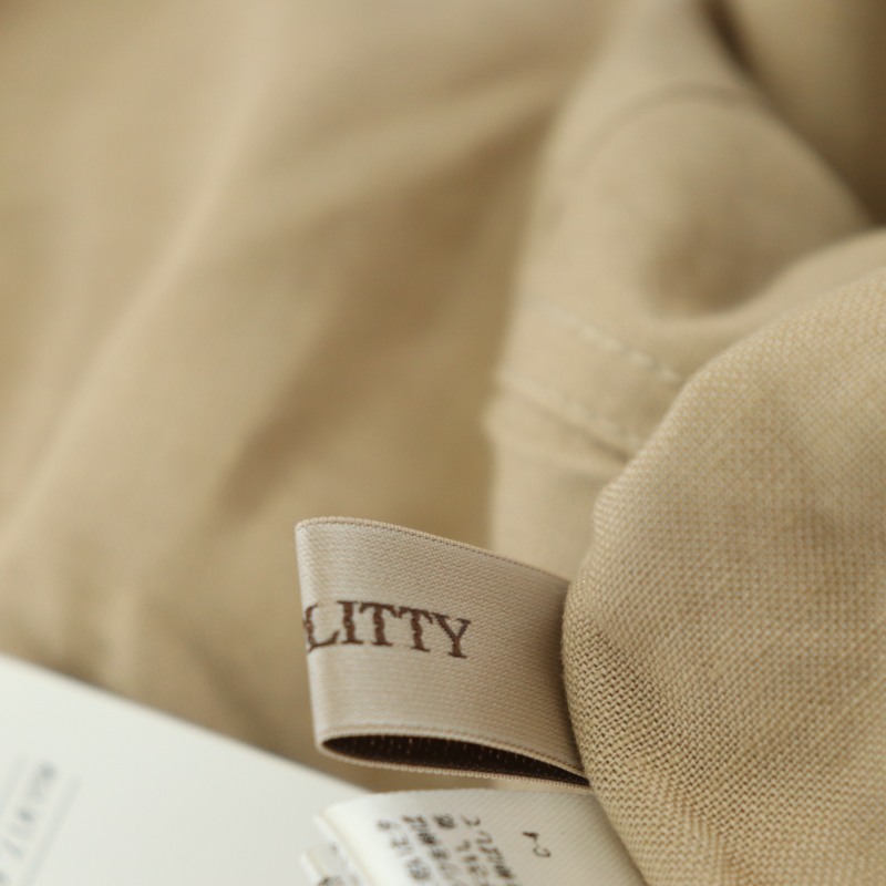 未使用品 ジャスグリッティー JUSGLITTY シャツジャケット リネン混 薄手 2 ベージュ /ES ■OS ■SH レディース_画像4