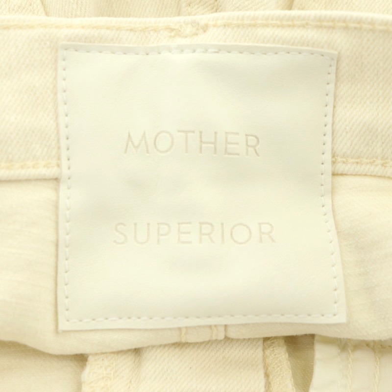 マザー mother シュぺリオール SUPERIOR Deuxieme Classe取扱い NATURAL INSIDER CROP デニムパンツ ホワイトデニム フレア カットオフ 25_画像3