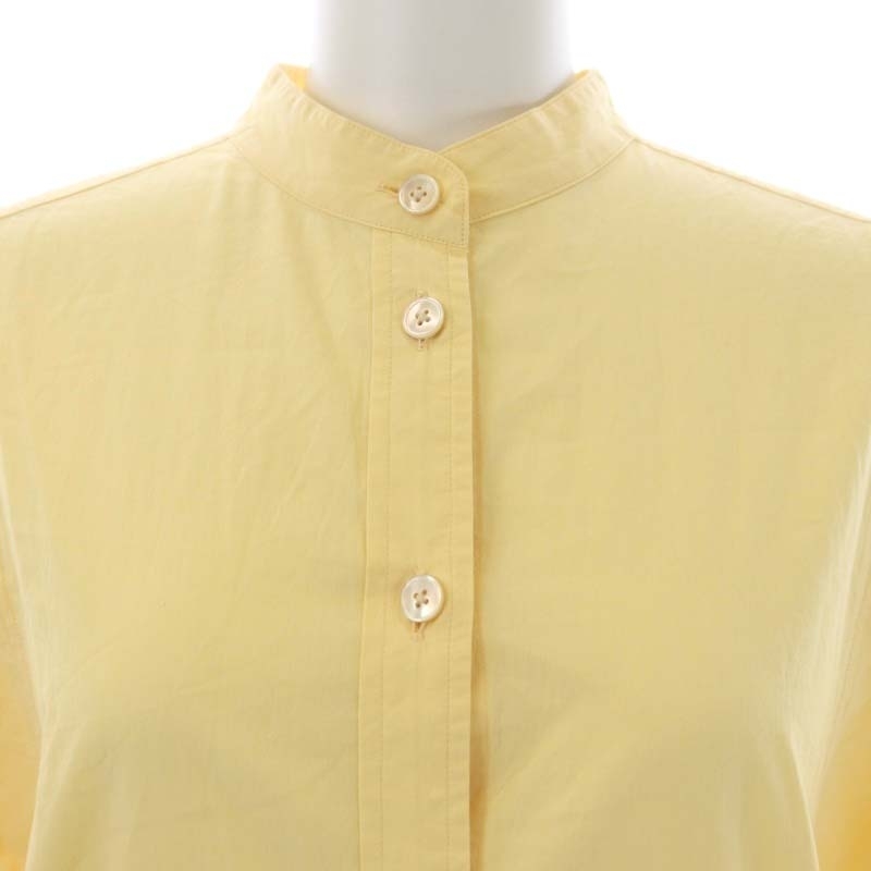 フランネル Phlannel 22SS Paper Cloth Shirt Dress ワンピース シャツワンピース ロング 長袖 0 黄 イエロー /DF ■OS レディース_画像5