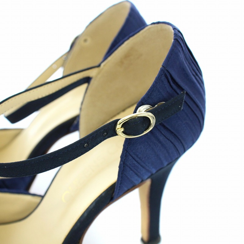  Queens Court QUEENS COURT pumps po Inte dotu strap M 23-23.5cm navy blue navy /TK #OF lady's 