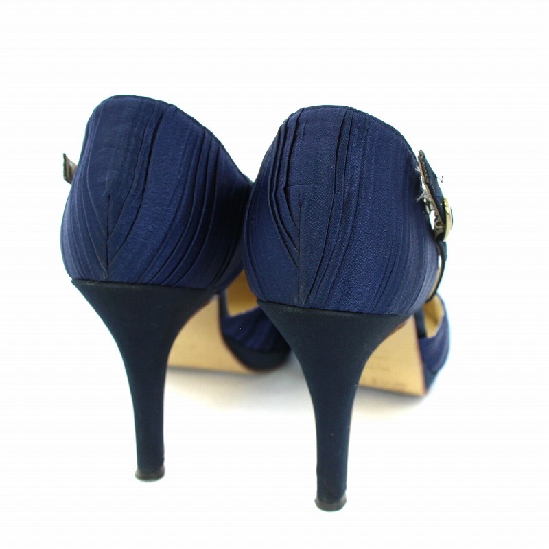  Queens Court QUEENS COURT pumps po Inte dotu strap M 23-23.5cm navy blue navy /TK #OF lady's 