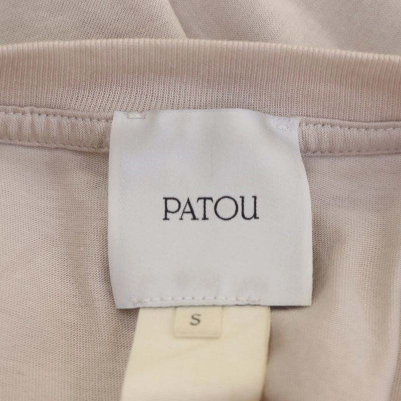 パトゥ PATOU 23SS ロゴオーガニックコットンTシャツ カットソー 半袖 S ピンクベージュ /DO ■OS レディース_画像3