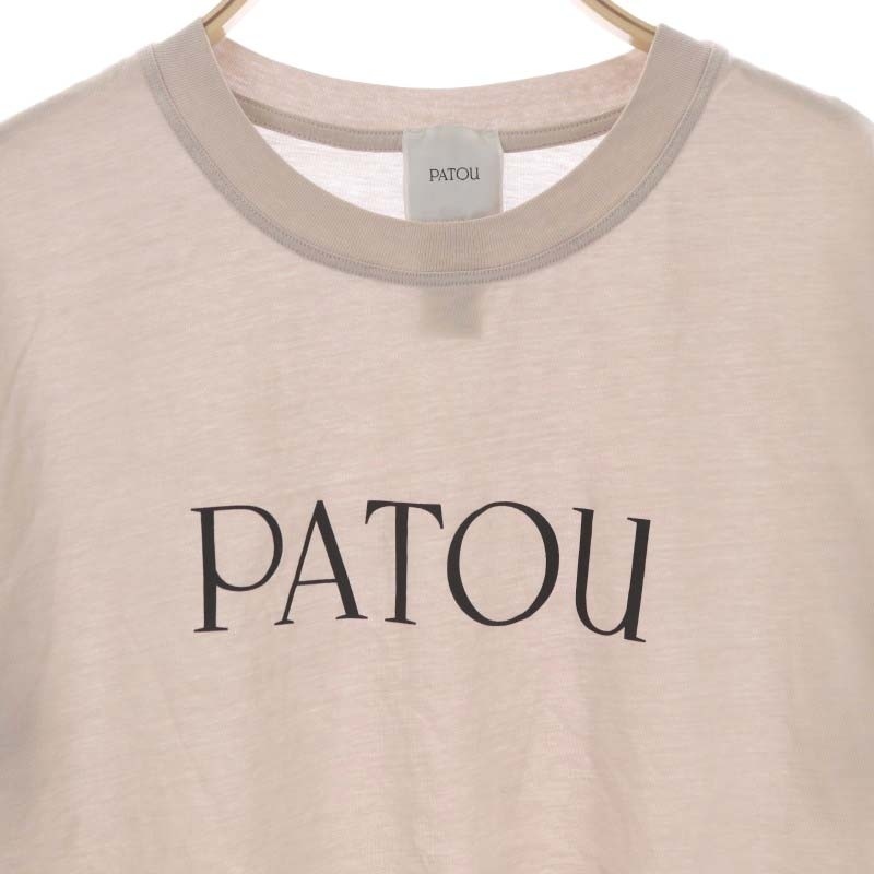 パトゥ PATOU 23SS ロゴオーガニックコットンTシャツ カットソー 半袖 S ピンクベージュ /DO ■OS レディース_画像4