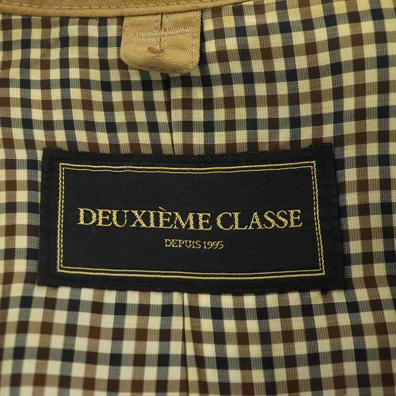  Deuxieme Classe DEUXIEME CLASSE trench coat spring coat long double 36 Brown beige /DO #OS lady's 