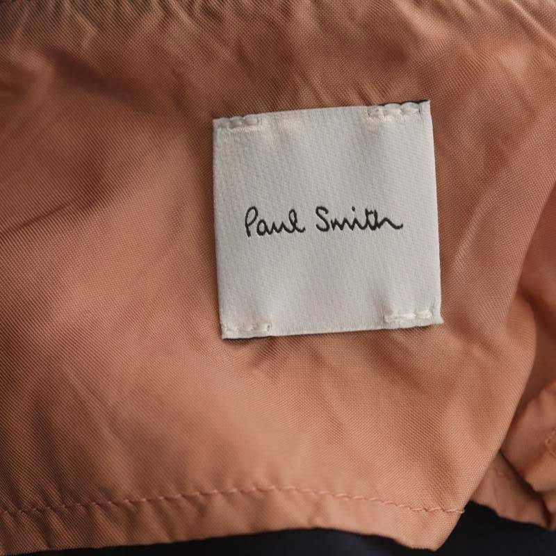 ポールスミス PAUL SMITH ベルト付きチェックテーパードパンツ クロップド タック 40 ピンクベージュ 紺 黒 /ES ■OS レディース_画像3