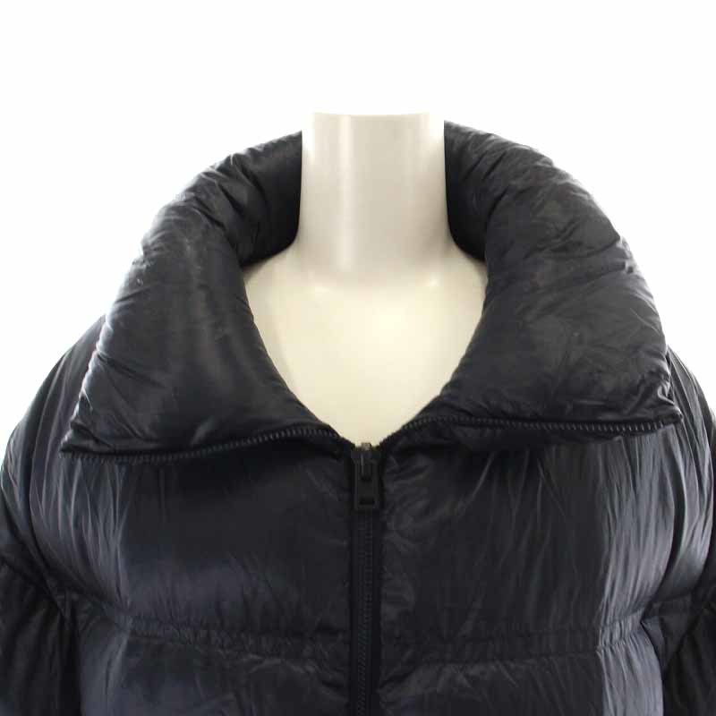  hell noHERNO Globe down jacket Zip up big color stand-up collar 40 M navy blue navy /NW12 lady's 