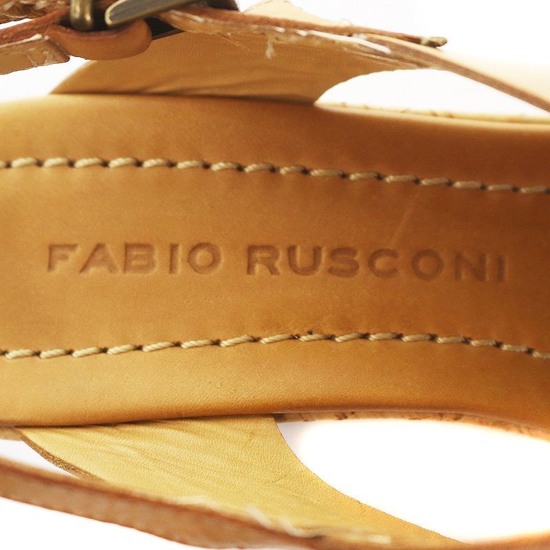 ファビオルスコーニ FABIO RUSCONI サンダル コルクソール ウェッジソール バックストラップ 35 22.0cm 茶 ブラウン_画像7