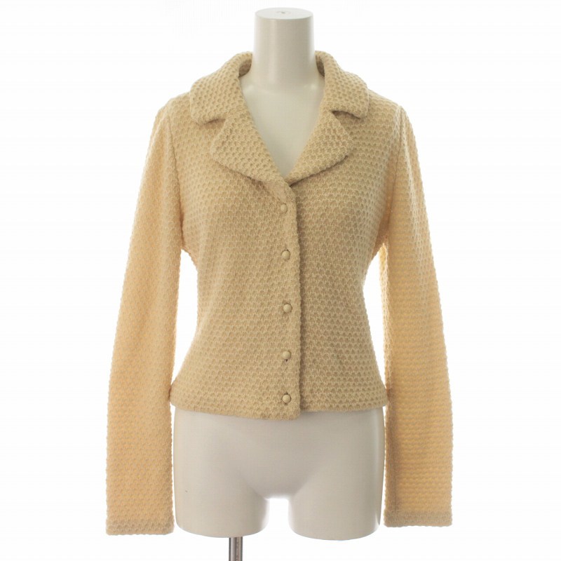  Sybilla SYBILLA tailored jacket wool . knitted lame M beige /AT6 lady's 