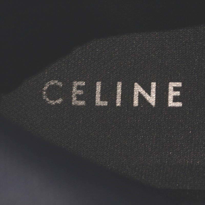 セリーヌ CELINE MU1201 Z Trainer High Top Sneaker スニーカー ハイカット スエード 40 26.5cm 黒 ブラック /YO13 ■AD メンズ_画像5