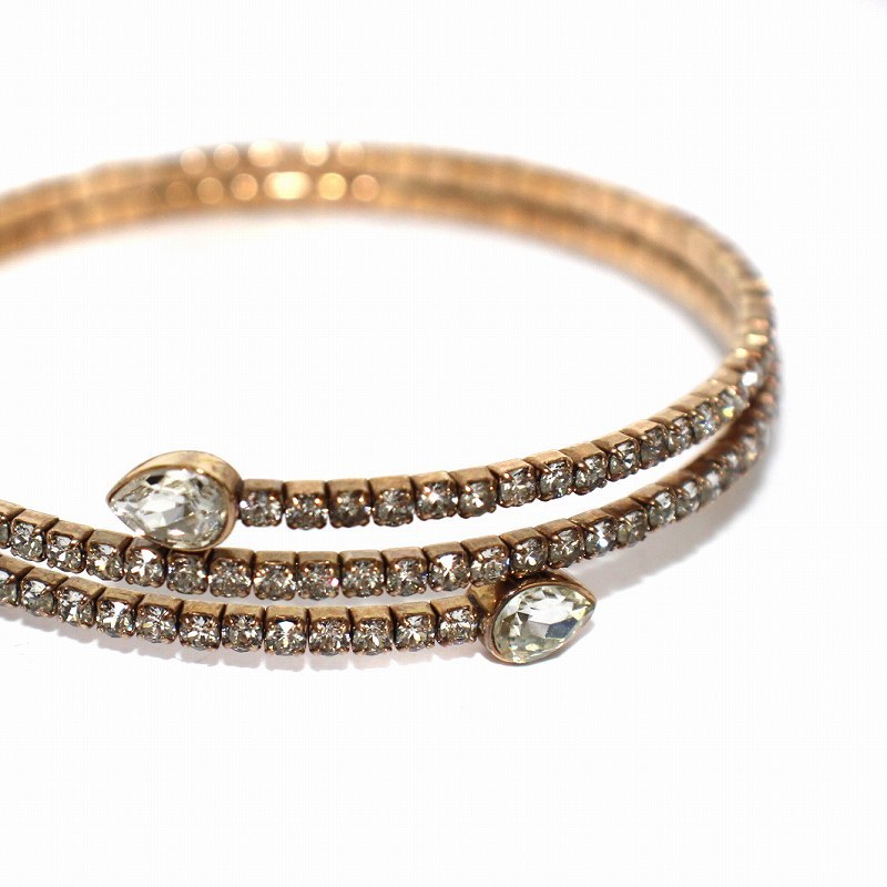  Swarovski SWAROVSKI TWISTY DROP BANGLE браслет браслет Stone 3 полосный Gold /TK #GY18 женский 