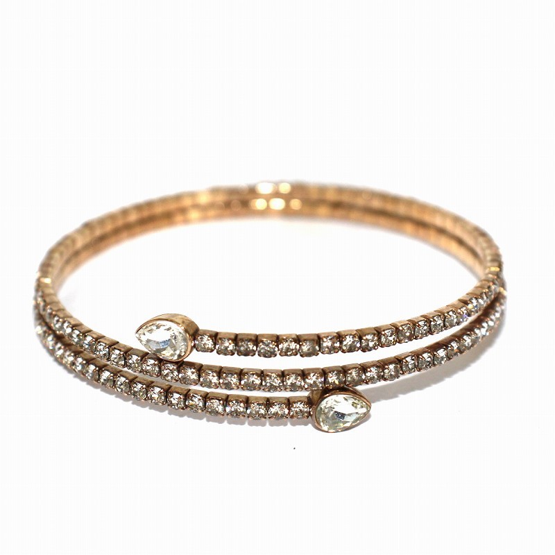  Swarovski SWAROVSKI TWISTY DROP BANGLE браслет браслет Stone 3 полосный Gold /TK #GY18 женский 