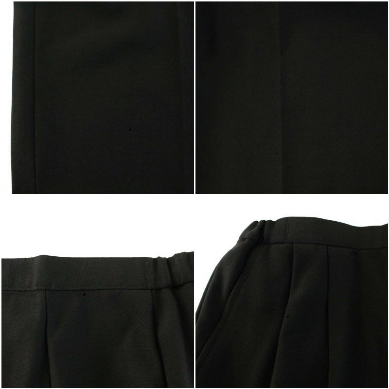  Leilian Leilian slacks pants tapered pants center Press wool 9 M black black /DK lady's 