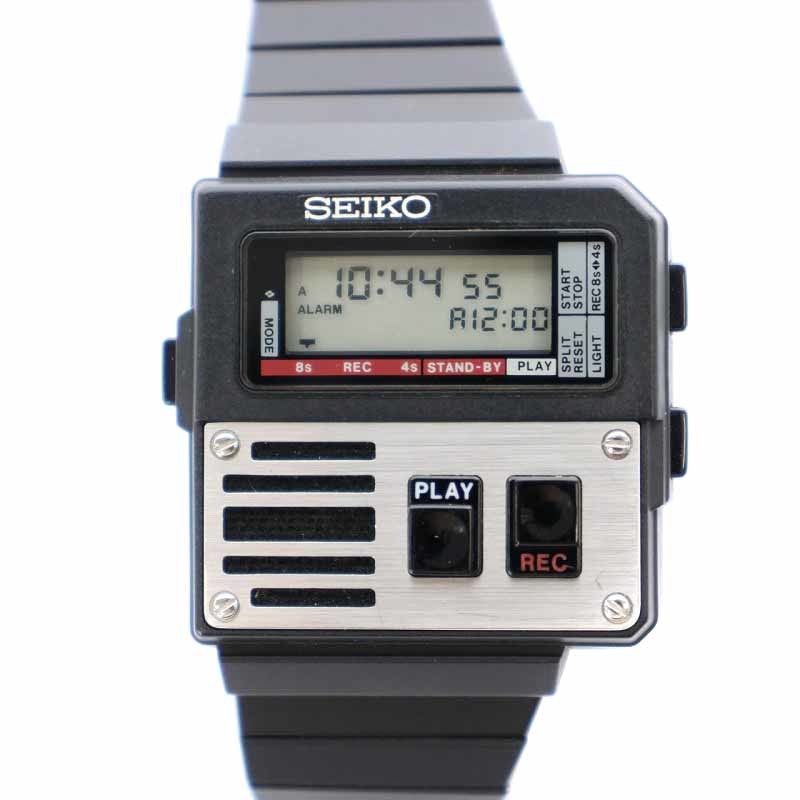 セイコー SEIKO ボイスノート VOICE NOTE 腕時計 デジタルクォーツ 黒 ブラック M516-4000 /YI6 ■GY10 メンズ