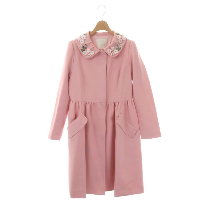  Chesty Chesty flower coat spring coat long biju- equipment ornament spangled equipment ornament snap-button 0 pink /ES #OS lady's 