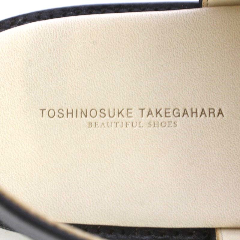 トシノスケタケガハラ ビューティフルシューズ TOSHINOSUKE TAKEGAHARA BEAUTIFUL SHOES LACE UP SANDALS サンダル フラット 25cm 黒_画像5