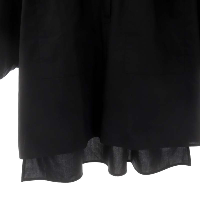  Ballsey BALLSEY Tomorrowland 23SS process do cotton Short blouse pull over short sleeves 36 black black /HS #OS #SHreti
