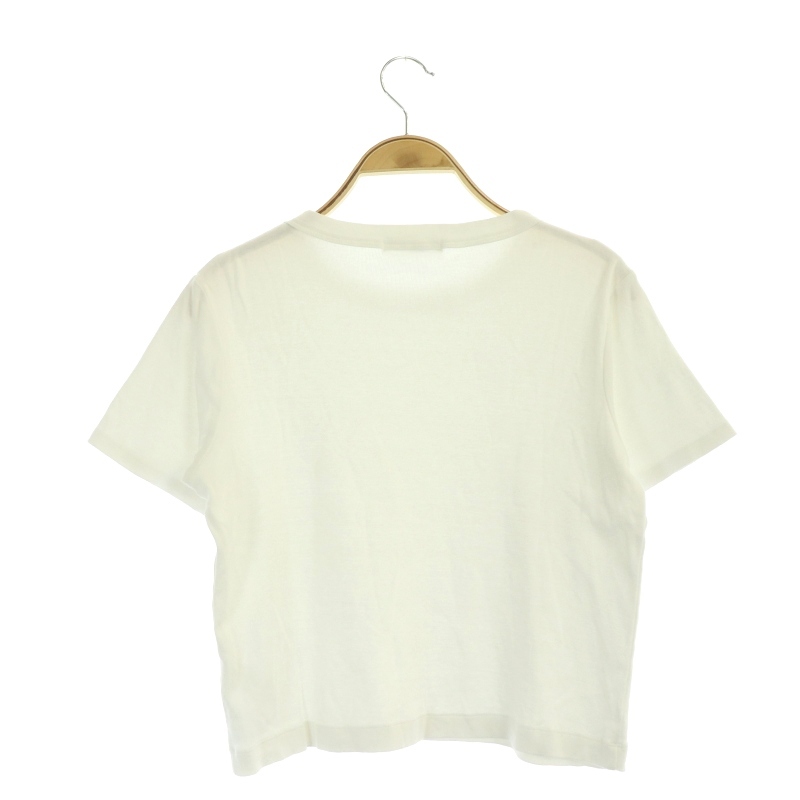 B&Y ユナイテッドアローズ ビューティー&ユース コットン クロップド Tシャツ カットソー 半袖 白 ホワイト /CX ■OS ■SH レディース_画像2