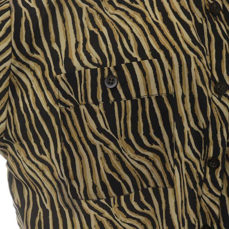  Journal Standard 22SS Zebra stripe half sleeve shirt blouse short sleeves total pattern beige black 22050400501020 /SI33