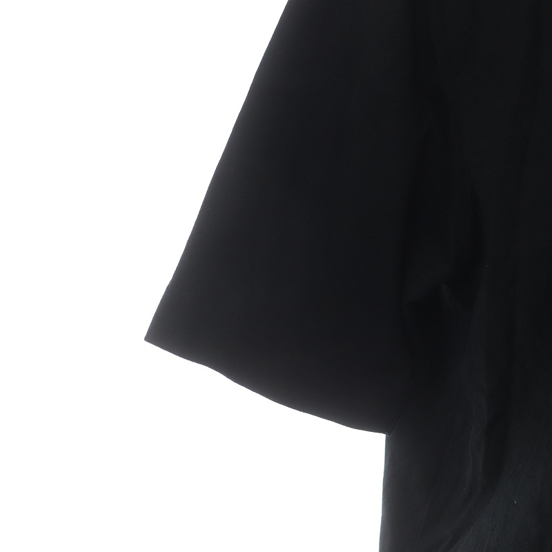 ヒューマンウーマン HUMAN WOMAN 23SS ショート丈ロゴＴシャツ カットソー クルーネック プルオーバー 半袖 M 黒 0773160605 /SI40_画像5
