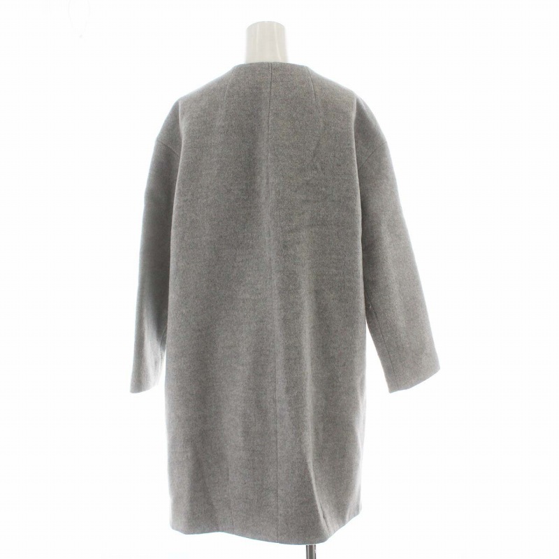  Te chichi Te chichi no color coat long plain wool .M gray /TR30 #MA lady's 