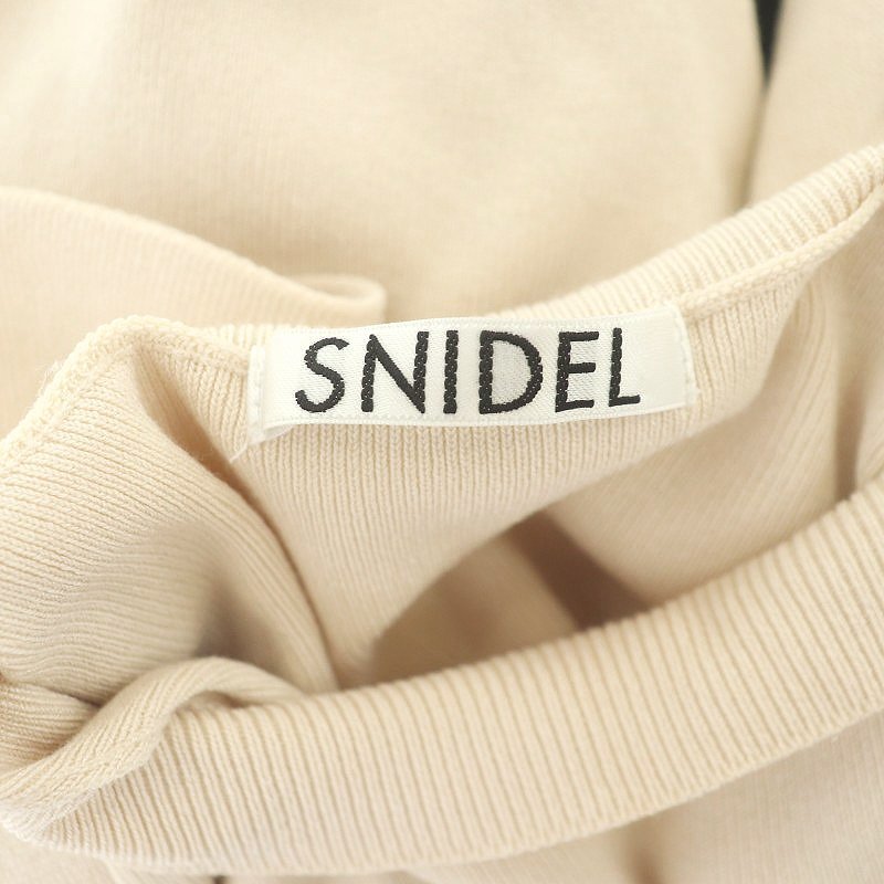  Snidel snidel 22SS frill knitted do King One-piece knitted long long sleeve 0 light beige black white /HK #OS lady's 