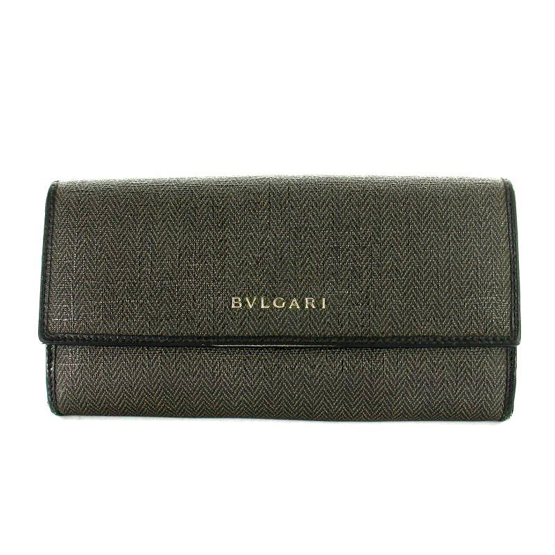 BVLGARI ブルガリ 二つ折り 長財布 小物 ブラック メンズ ブランド