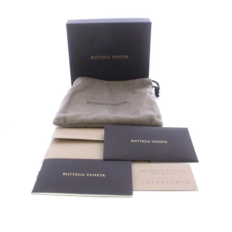 ボッテガヴェネタ BOTTEGA VENETA イントレチャート 名刺入れ カードケース レザー ダークブラウン /YO23 ■OH メンズ レディース_画像4