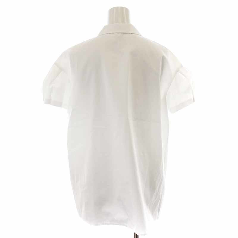  Yohko коричневый nYOKO CHAN 2021 блуза рубашка оборка короткий рукав 40 L белый белый /YI36 женский 