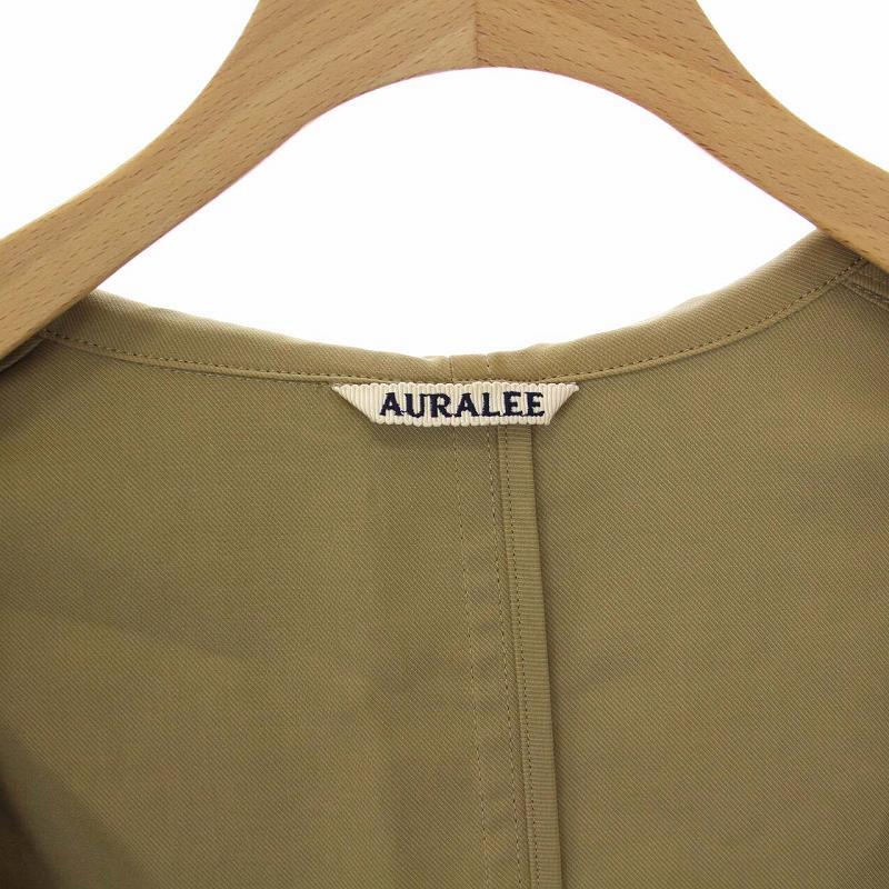 オーラリー AURALEE 16SS Finx Double Cloth Hooded Coat フーテッドコート アウター ロング 3 S ベージュ A6SC01FD /KH メンズ_画像3