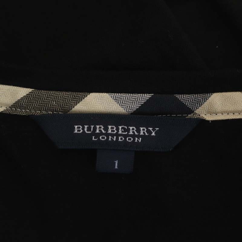 バーバリー ロンドン BURBERRY LONDON プリントTシャツ カットソー 半袖 1 黒 ブラック /DF ■OS レディース_画像3
