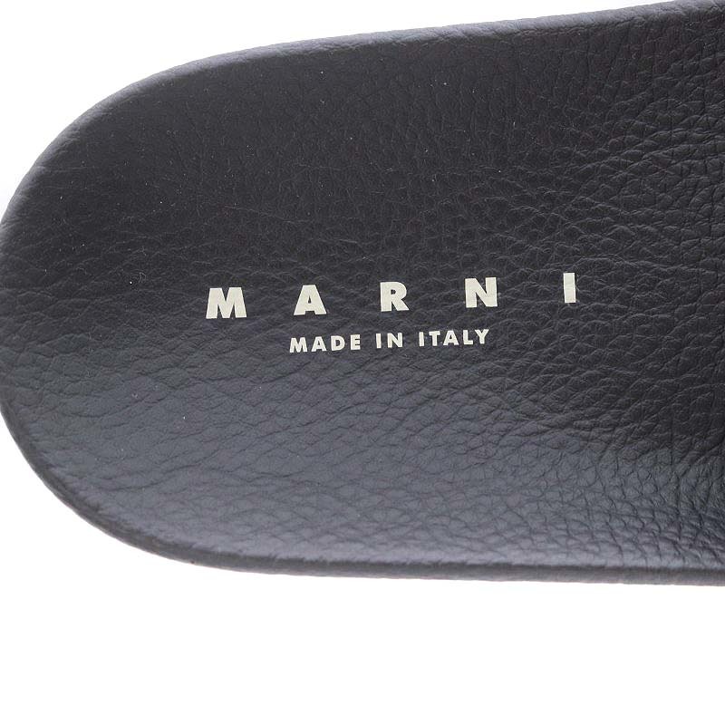 マルニ MARNI ロゴ ボア コンフォート フラット サンダル 39 26.0cm 黒 ベージュ ブラック SAMS010202 /MF ■OS レディースの画像5