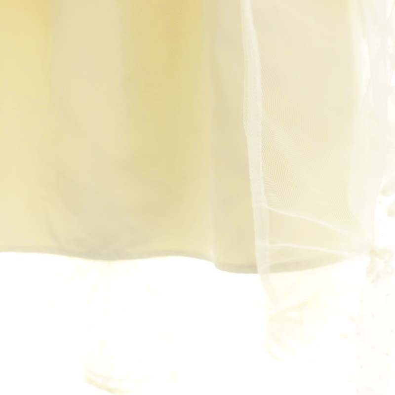 チェスティ Chesty チュール刺繍スカート ロング フレア 花柄 ドット 0 アイボリー /CX ■OS レディース_画像6