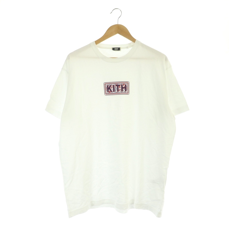 キス KITH 23SS Floral Box Logo Tee Tシャツ カットソー 半袖 ロゴ 花柄 コットン L 白 赤 紺 /NR ■OS ■AD メンズ