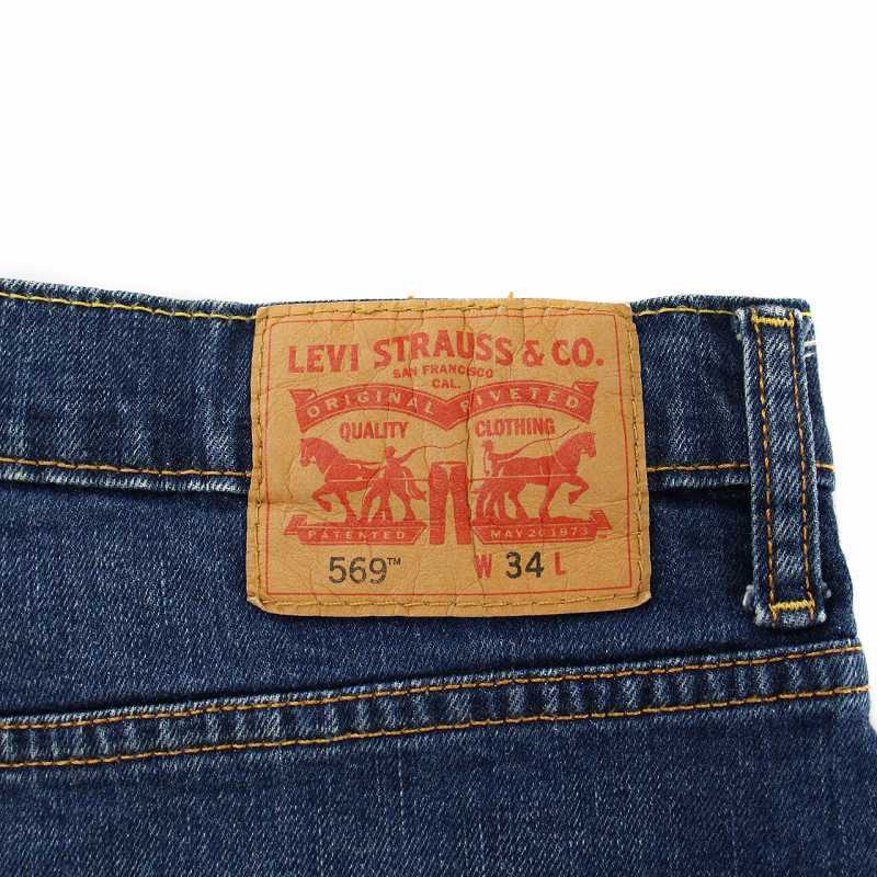 リーバイス Levi's ショートパンツ デニム ヒゲ W34 XL ブルー 青 ■GY01 /MW メンズ_画像3