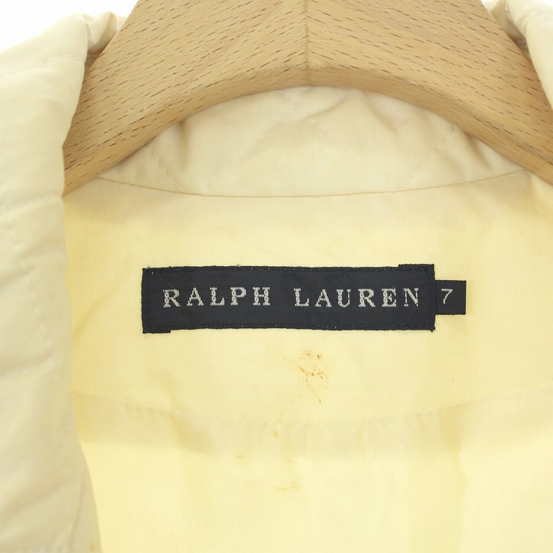 ラルフローレン RALPH LAUREN キルティングコート 中綿 アウター ミドル丈 ロング 7 S 白 アイボリー /TK レディース_画像8