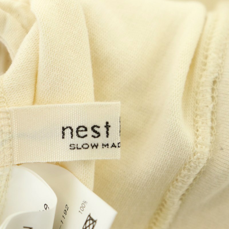 ネストローブ nest Robe 22SS コットンデラヴェ無地 オーバーサイズベスト プルオーバー F アイボリー /NR ■OS レディース_画像3