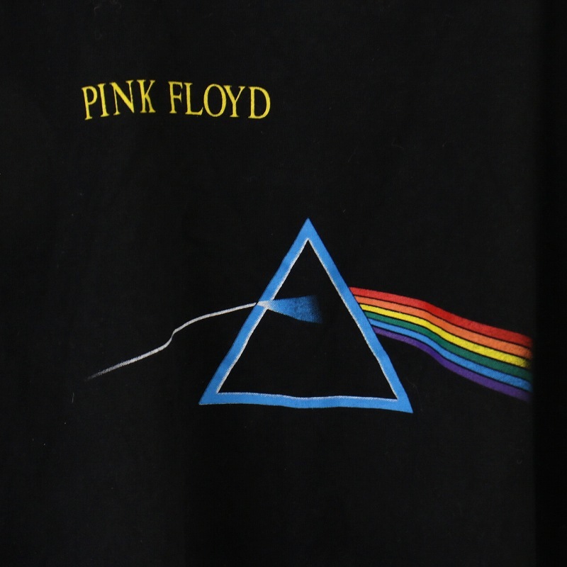 ヴィンテージ VINTAGE PINK FLOYD DARK SIDE OF THE MOON Wall Of fame Tシャツ カットソー プリント 半袖 L 黒 ブラック /YI26 メンズ_画像5