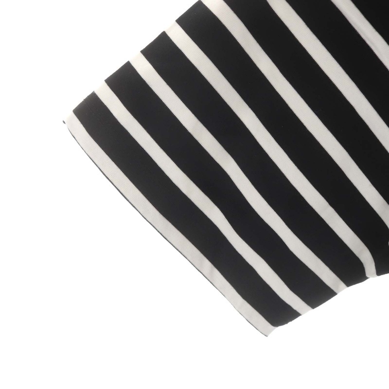 カーリーアンドコー CURLY&Co. ボーダー Tシャツ カットソー 半袖 1 ブラック ホワイト /AO ■OS ■AD メンズ_画像4
