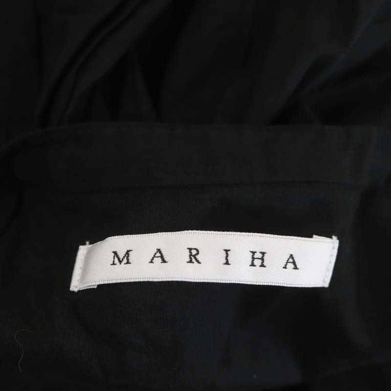 マリハ MARIHA 小鳥の歌のドレス シャツワンピース ノースリーブ ロング 36 黒 ブラック /HS ■OS レディース_画像3