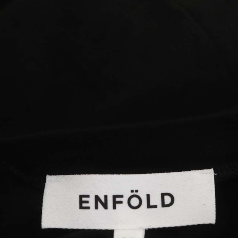 エンフォルド ENFOLD 23SS RANDOM-FLARE T-SHIRT ランダム フレア Tシャツ カットソー 五分袖 38 黒 ブラック /HS ■OS レディース_画像3