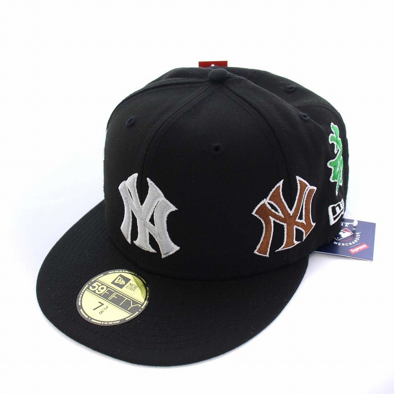 シュプリーム SUPREME NEW ERA New York Yankees Kanji New Era Tan ベースボールキャップ 野球帽 58.7cm 黒 ブラック /KH メンズ