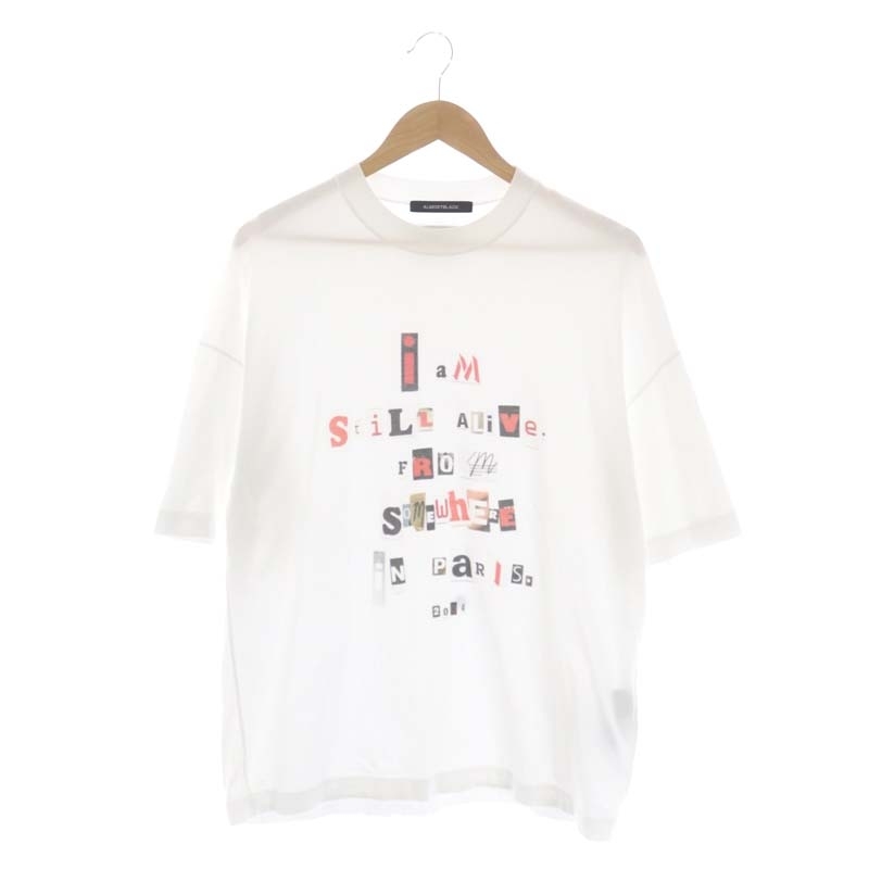 オールモストブラック I AM STILL ALIVE 2004 print Tシャツ 半袖 クルーネック プリント 1 白 マルチカラー /MI ■OS ■SH メンズ_画像1