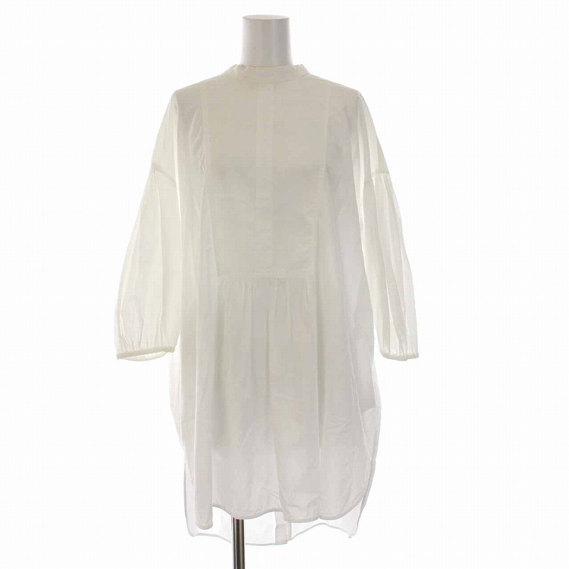  Dress Terior DRESSTERIOR tunic cut and sewn 7 minute sleeve 38 M white white /YM lady's 