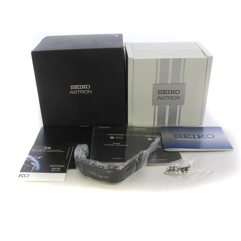 セイコー SEIKO 腕時計 8X82-0AA0 アストロン 2014年限定モデル 7000本限定 GPSソーラー シルバー色 黒 ブラック /YO24 メンズ_画像5