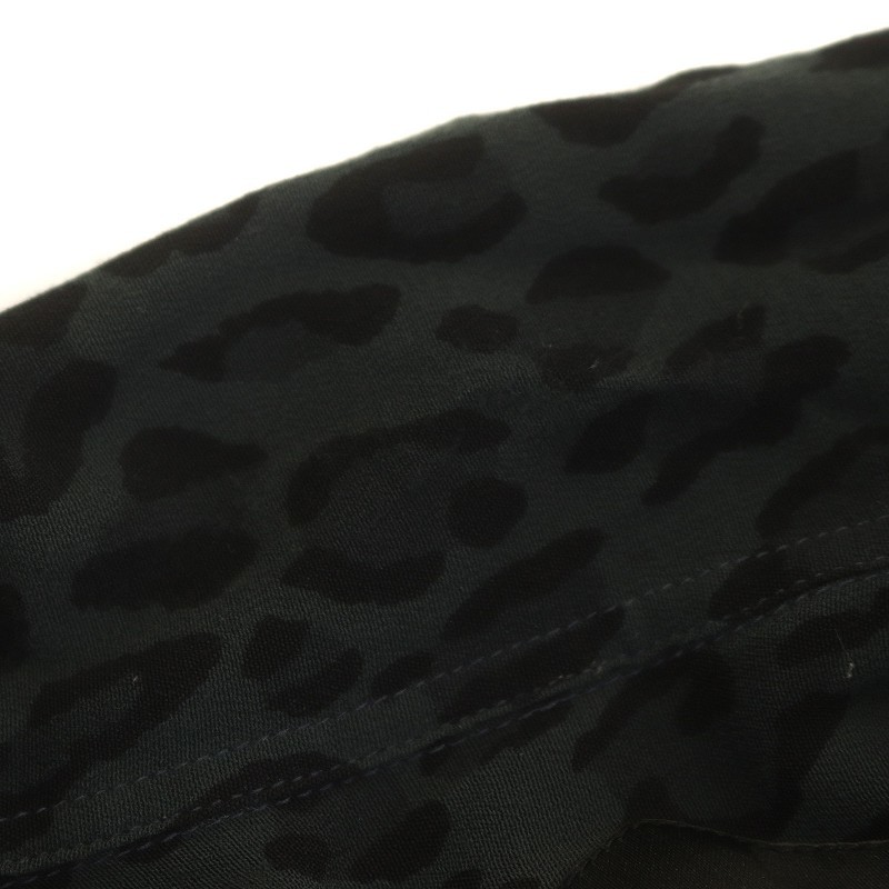 ヌワールファブリック Noir Fabrick オープンカラーシャツ カジュアル 半袖 ヒョウ柄 レオパード柄 M 黒 ブラック カーキ /SI30 メンズの画像8