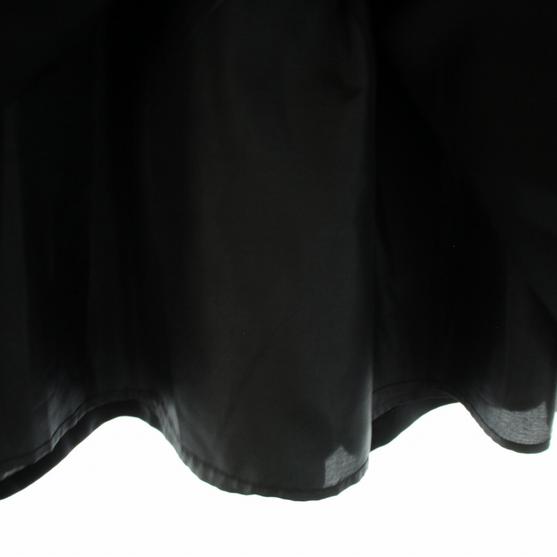 トゥービーシック TO BE CHIC マットグログラン スカート フレアスカート タック ひざ丈 38 S 黒 ブラック W5S11-838-09 /HN26の画像5