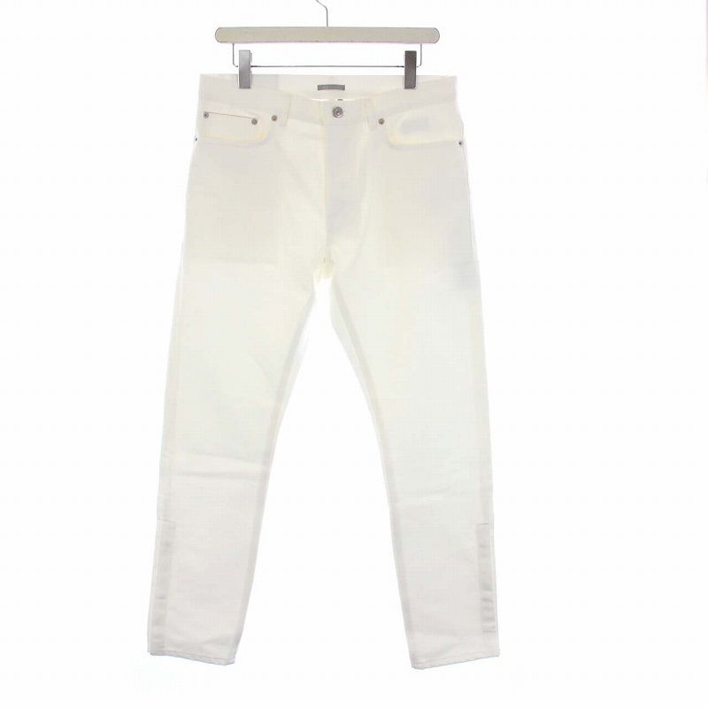  Dior Homme Dior HOMME sacai 21AW SLIM 17 REGULAR strut Denim pants jeans button fly W31 white 213D007AY508