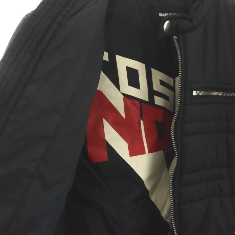 ディーゼル DIESEL 中綿ジャケット キルティング ナイロン アウター M 黒 ブラック /AN7 メンズ_画像4